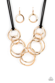 Spiraling Out of COUTURE - Gold Necklace