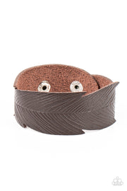 Whimsically Winging It - Brown Bracelet