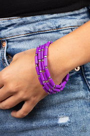 Radiantly Retro - Purple Bracelet
