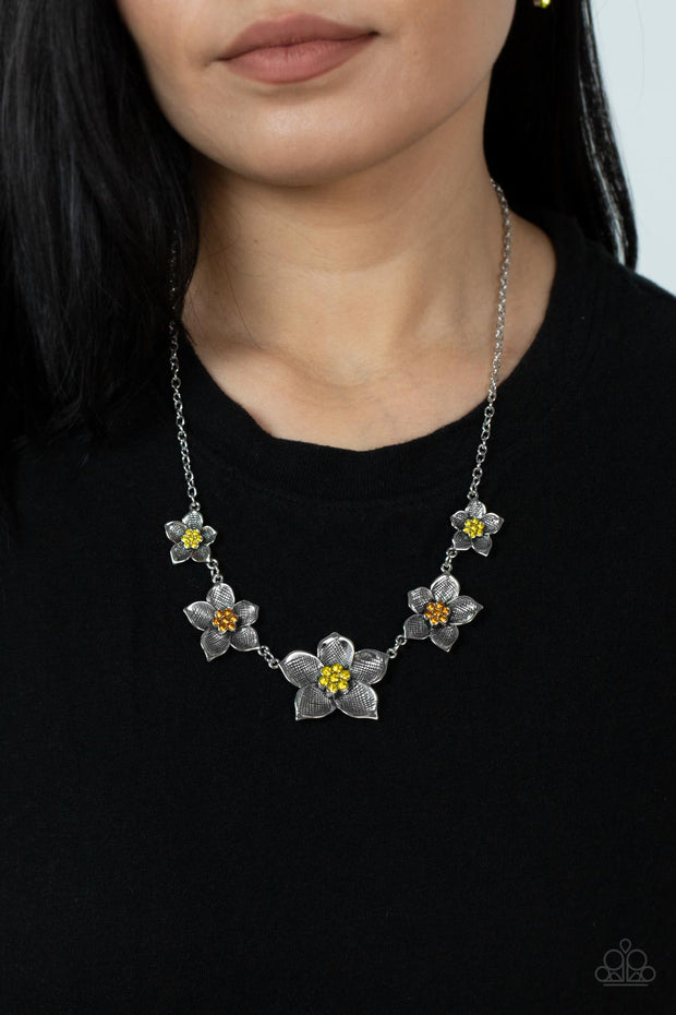 Wallflower Wonderland - Yellow Necklace