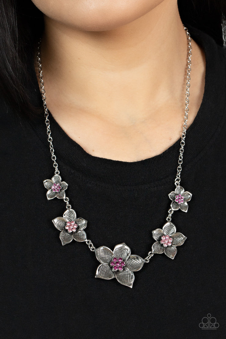 Wallflower Wonderland - Pink Necklace