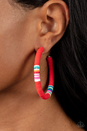 Colorfully Contagious - Red Earring