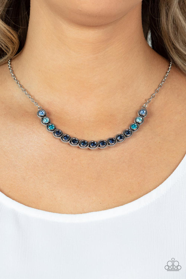 Throwing SHADES - Blue Necklace