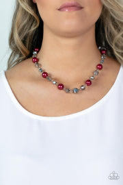 Decked Out Dazzle - Red Necklace