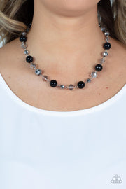 Decked Out Dazzle - Black Necklace