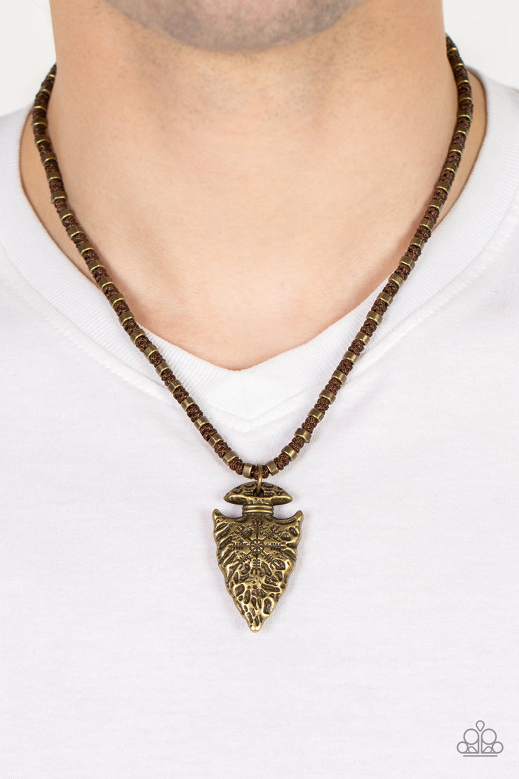 Get Your ARROWHEAD in the Game - Brass Urban Necklace