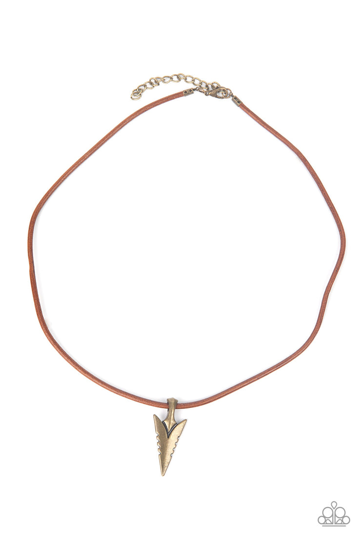 Pharaohs Arrow - Brass Necklace