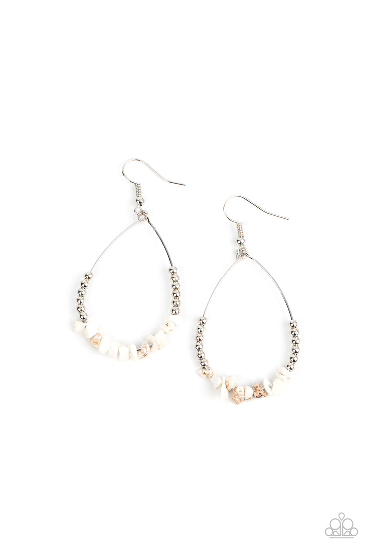 Come Out of Your SHALE - White Earring