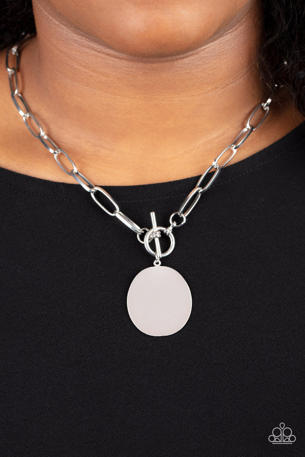Tag Out - Silver Necklace