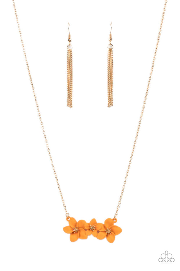 Petunia Picnic - Orange Necklace