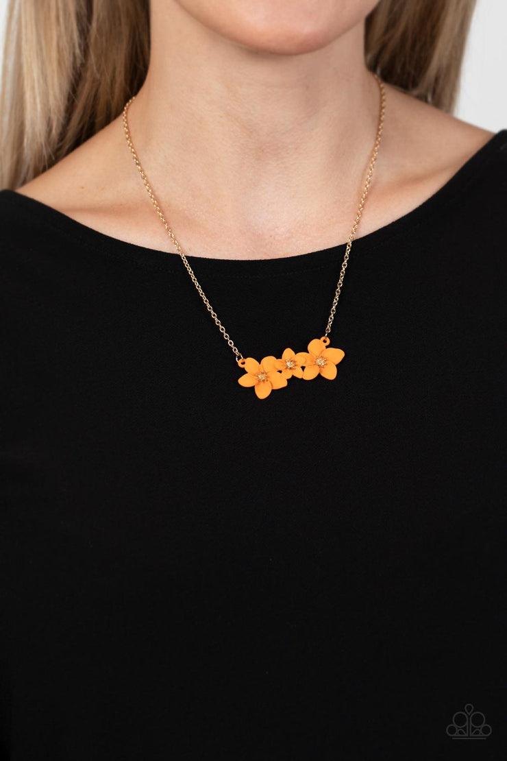 Petunia Picnic - Orange Necklace