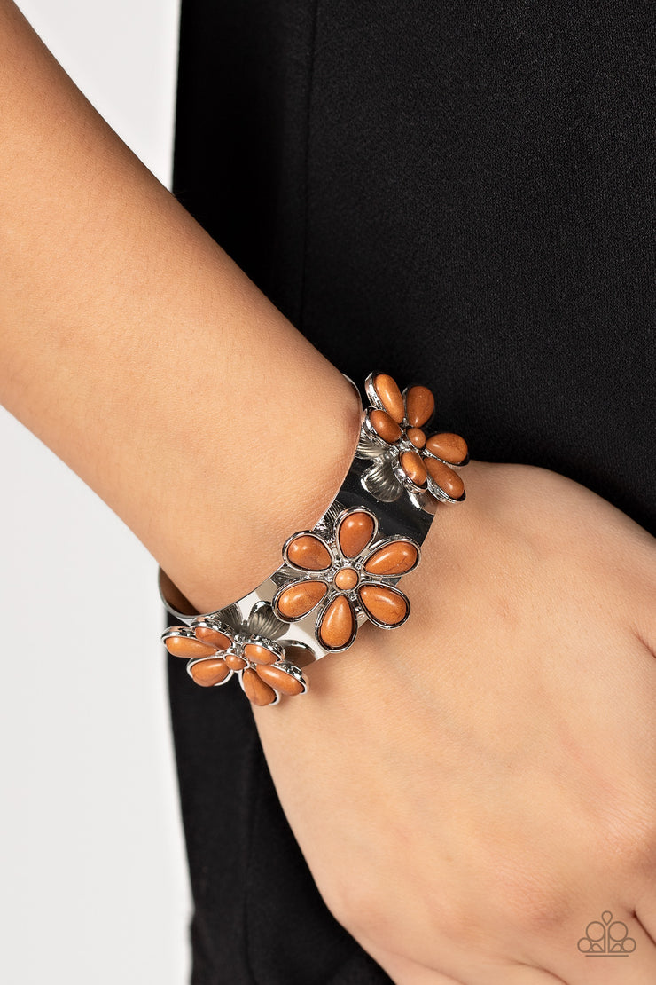 Desert Flower Patch - Brown Bracelet