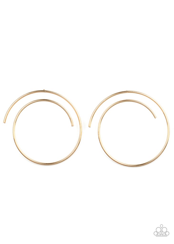 Vogue Vortex-Gold Post Earring