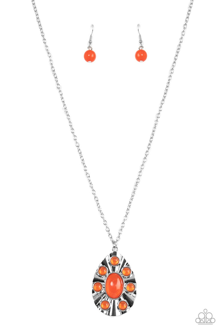 Blissfully Bohemian - Orange Necklace