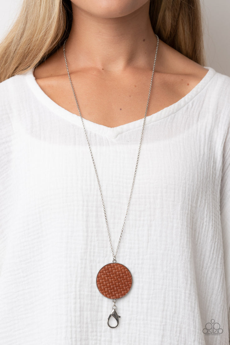 Wondrously Woven - Brown Necklace