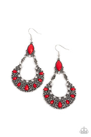 Fluent in Florals - Red Earring