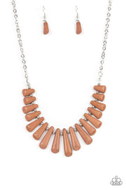 Mojave Empress - Brown Necklace
