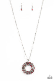 Wintry Wreath - Red Necklace