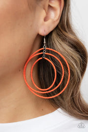 Colorfully Circulating Orange Earring
