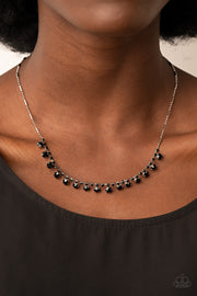 Cue the Mic Drop - Black Necklace