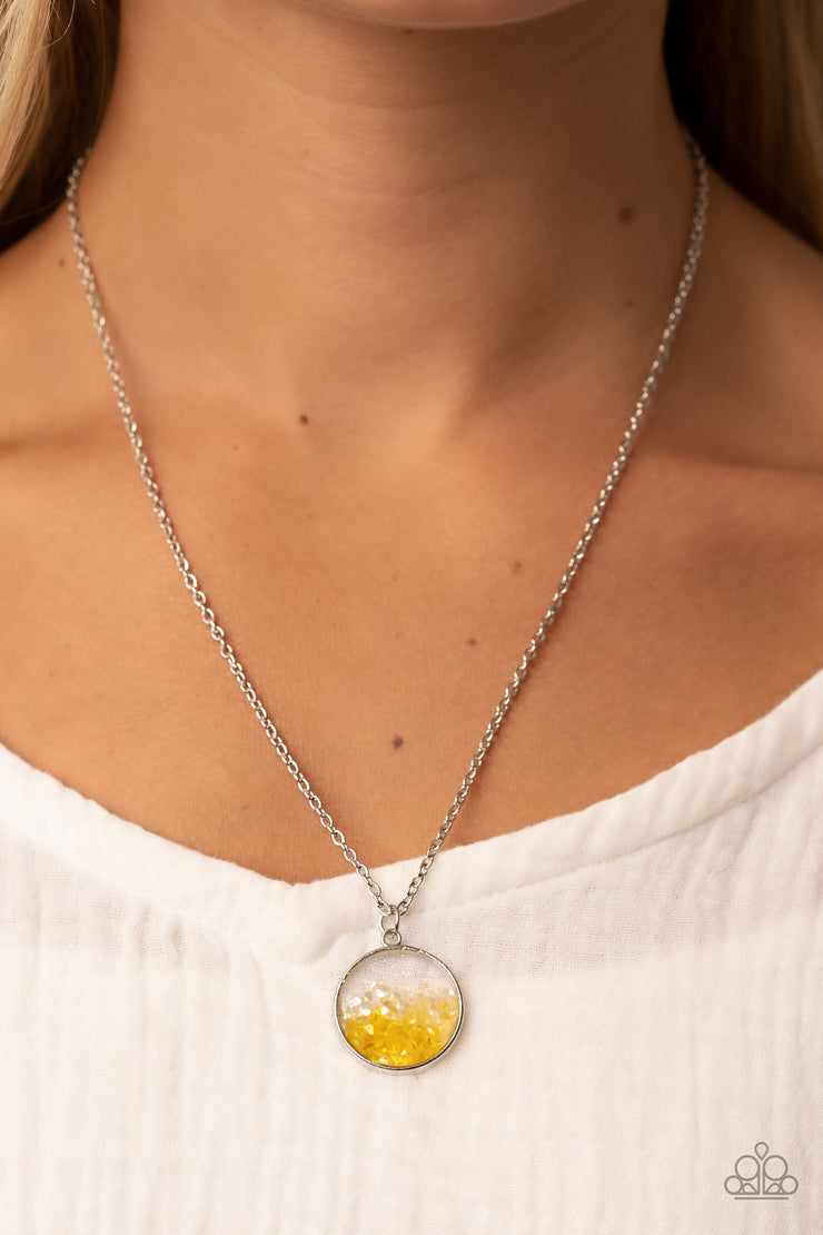 Completely Crushed - Yellow Necklace