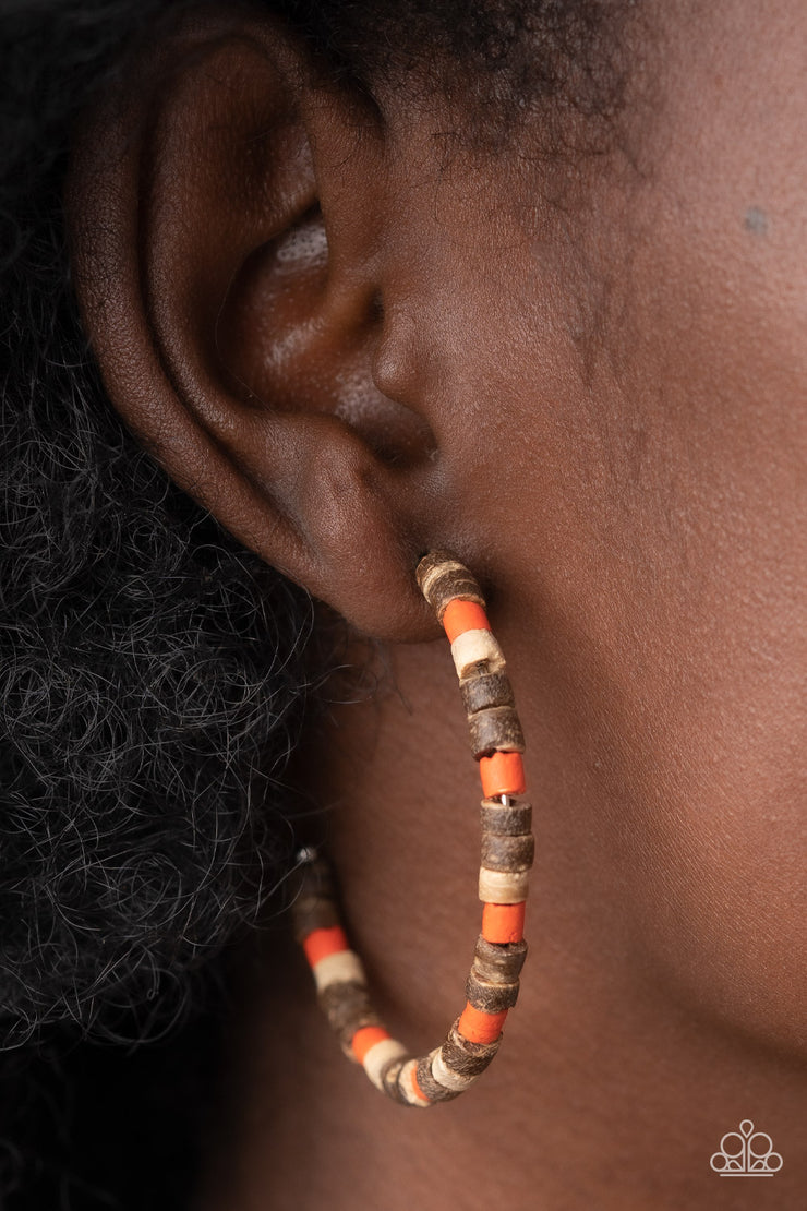 Effortlessly Earthy - Orange Earring