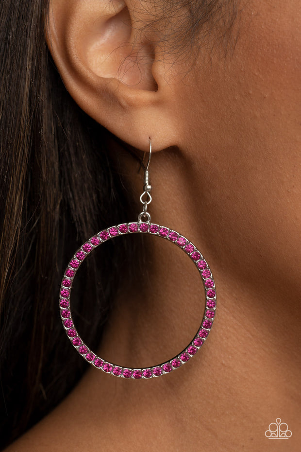 Head-Turning Halo - Pink Earring