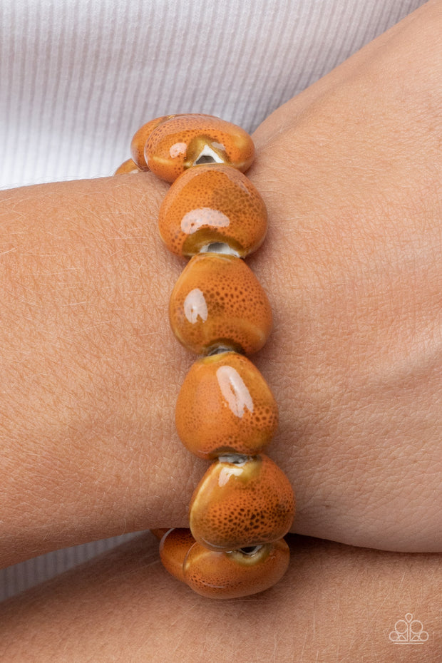 GLAZE a Trail - Orange Bracelet