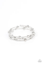 Spontaneous Shimmer - White Bracelet