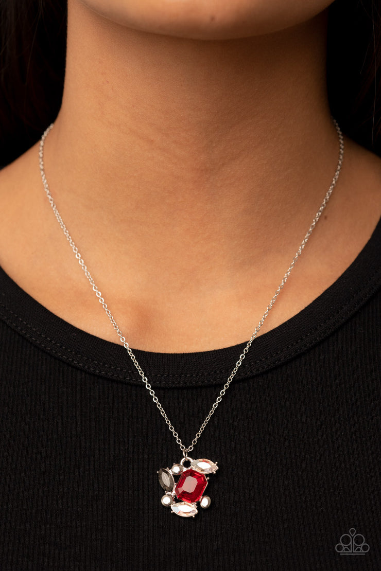 Prismatic Projection - Red Necklace