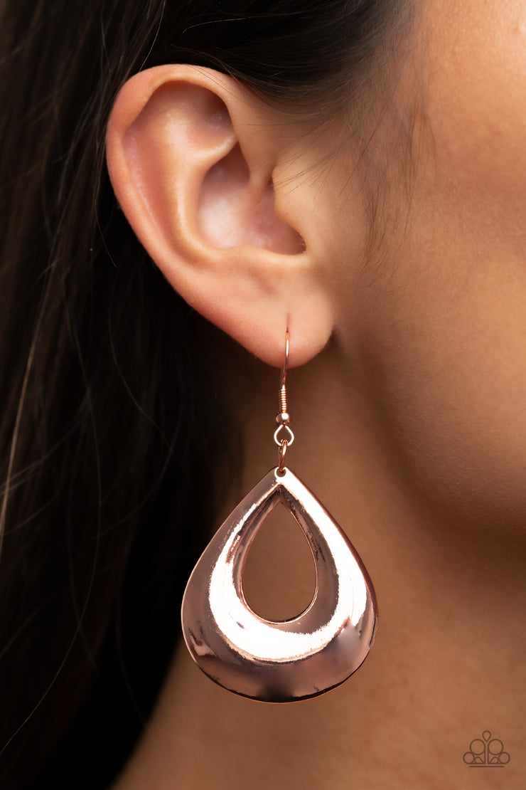 Laid-Back Leisure - Copper Earring
