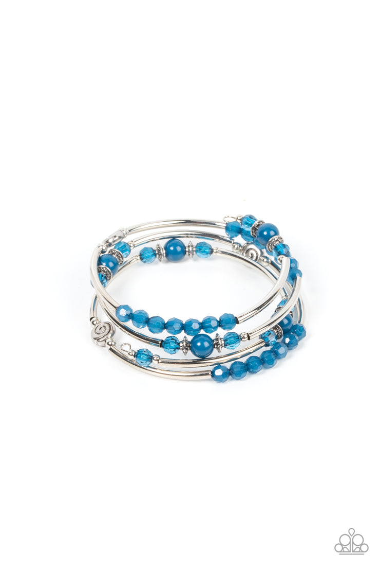 Whimsically Whirly - Blue Bracelet