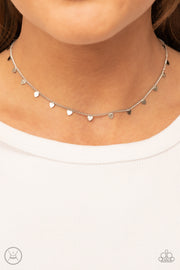 Cupids Cutest Valentine - Silver Choker Necklace