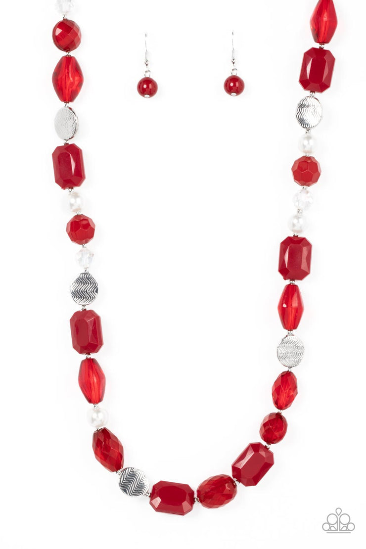 Nautical Sunset - Red Necklace