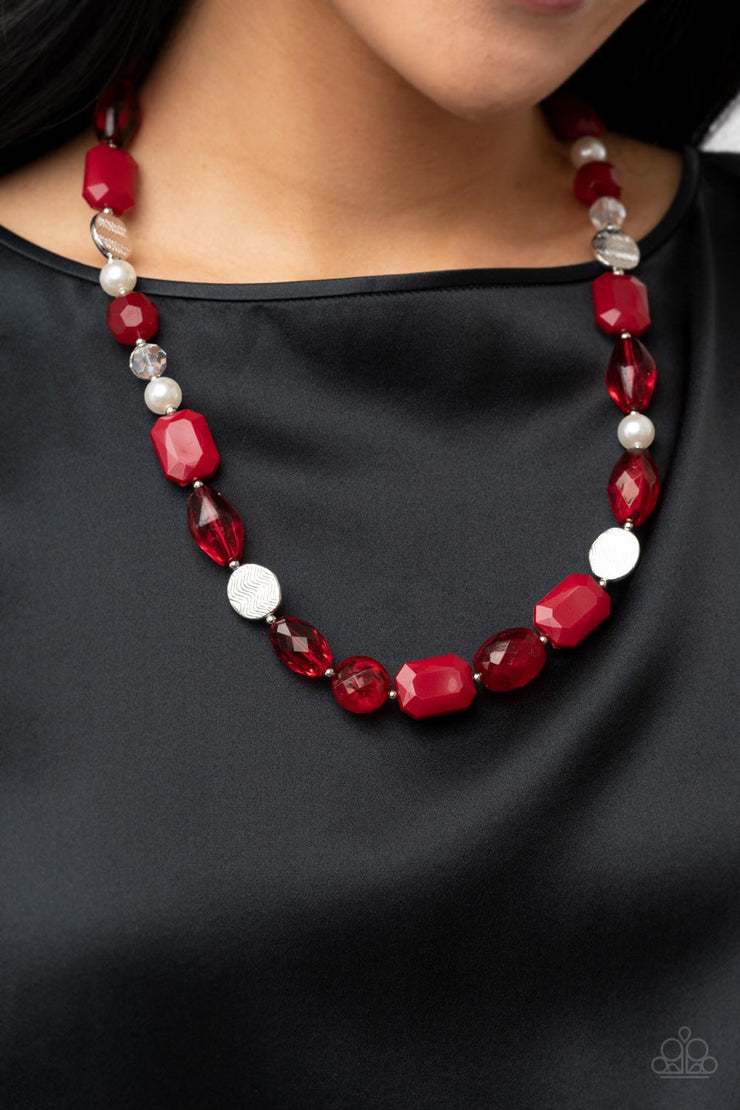 Nautical Sunset - Red Necklace