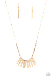 Rustic Hot Rod - Gold Necklace