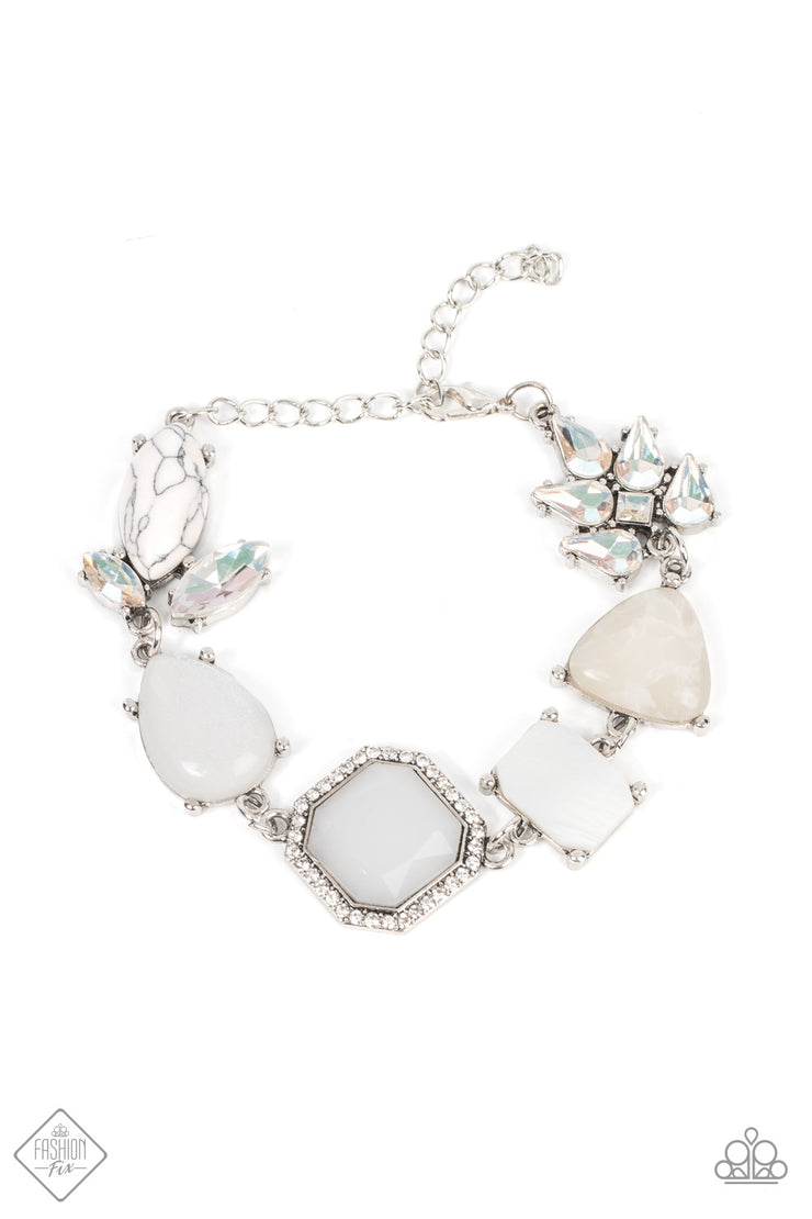 Grounding Glamour - White Bracelet