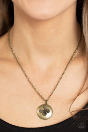 Monarch Meadow - Brass Necklace