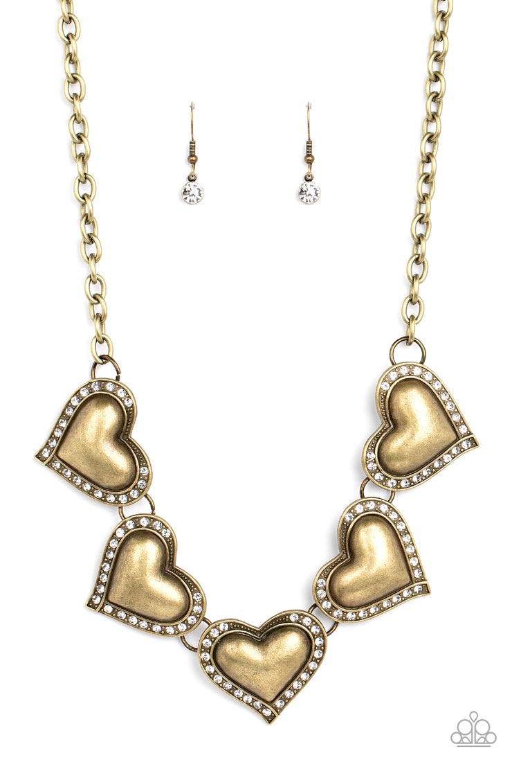Kindred Hearts - Brass Necklace