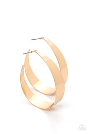Flat Out Fashionable - Gold Earring