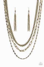 Galvanized Grit - Brass Necklace