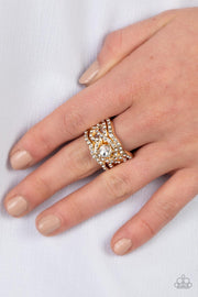 Doting on Dazzle - Gold Ring