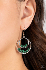 Bustling Beads - Green Earring