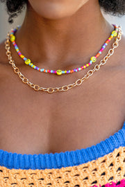Happy Looks Good on You - Multi Necklace
