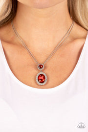 Castle Diamonds - Red Necklace