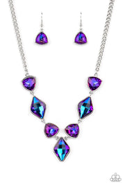 Glittering Geometrics-Purple Necklace