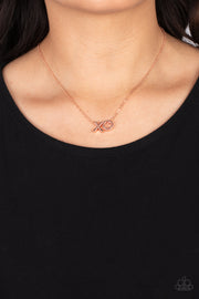 Hugs and Kisses - Copper Necklace