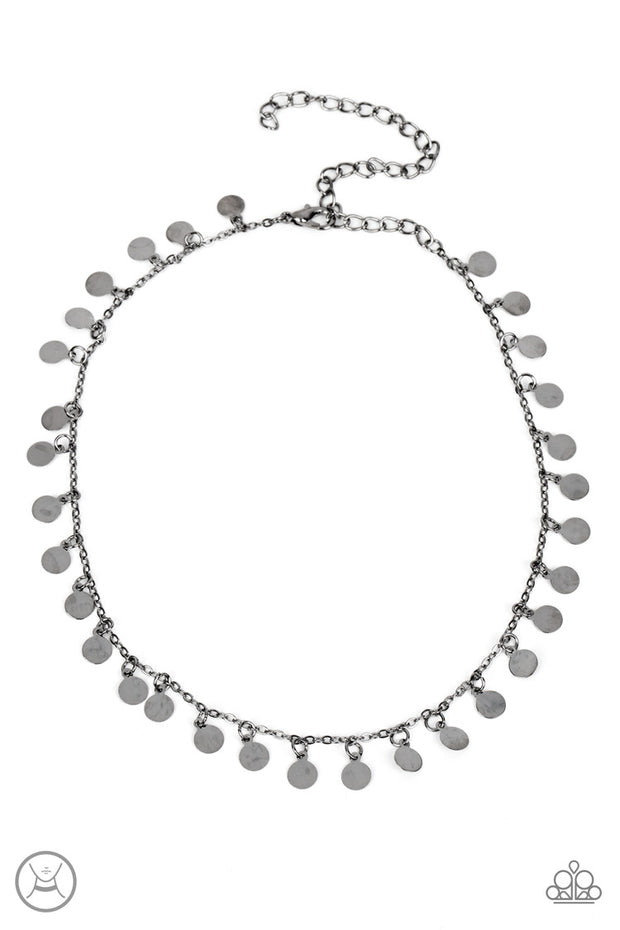 Champagne Catwalk - Black Choker Necklace
