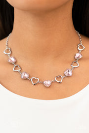 Contemporary Cupid - Pink Necklace