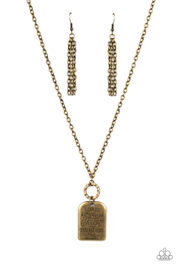 Persevering Philippians - Brass Necklace